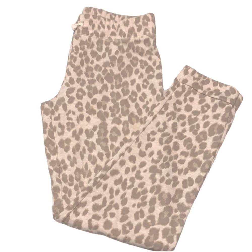 Old Navy‎ Girl's Cream & Tan Leopard Drawstring Joggers Size XL (14)